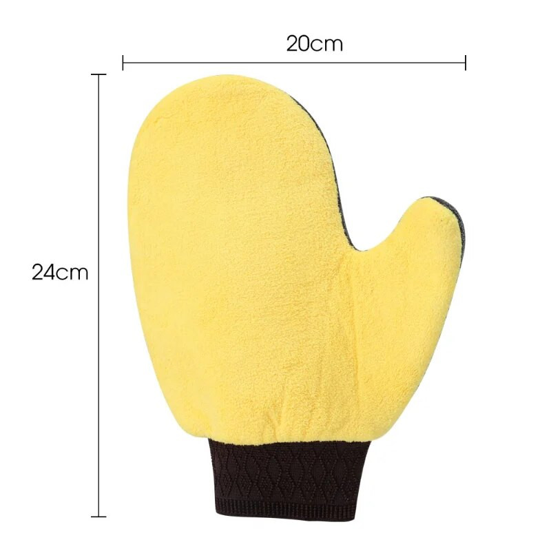 Automašīnu tīrīšanas cimdi Mīksta mikrošķiedras Spēcīga ūdens absorbcija Automašīnas virsbūves mazgāšanas cimds Stikls Riepu Detaļas Putekļu tīrīšanas instrumenti