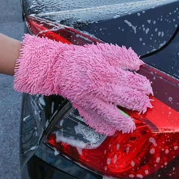 Γάντια πλυσίματος αυτοκινήτου διπλής όψης από μικροΐνες Πολυλειτουργική βούρτσα καθαρισμού με λεπτομέρειες Γάντια πλυσίματος Οικιακή χρήση Εργαλείο καθαρισμού αυτοκινήτου