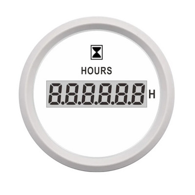 HD Universālie 52 mm digitālie stundu skaitītāji 0-99999,9 H stundu skaitītāji Pulksteņa mērītājs jūras laivai jahtai automašīnai, sarkana fona apgaismojums 12 V/24 V