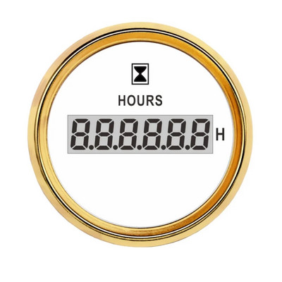HD Universālie 52 mm digitālie stundu skaitītāji 0-99999,9 H stundu skaitītāji Pulksteņa mērītājs jūras laivai jahtai automašīnai, sarkana fona apgaismojums 12 V/24 V