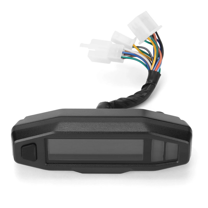 Motocikla spidometra mērītājs Universāls LCD digitālais odometra skaitītājs Motocikla tahometrs Degvielas mērītājs pagrieziena signāla indikators