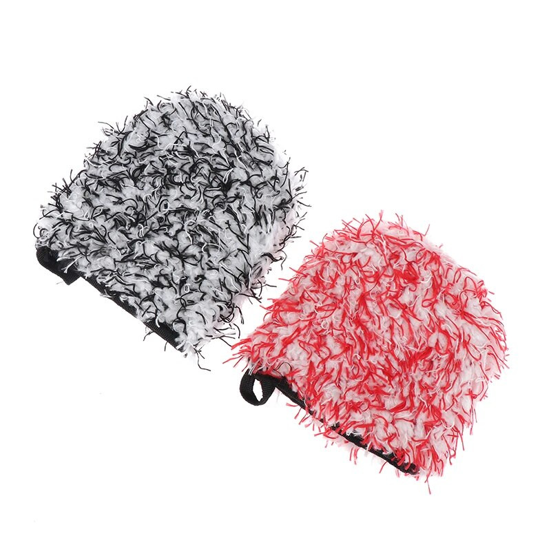 1 tk Shag-kuhjaga mikrokiust autopesukinnas Kahepoolse sõrmetaskuga auto rattapesukinnas autode puhastamiseks autode detailide tegemiseks