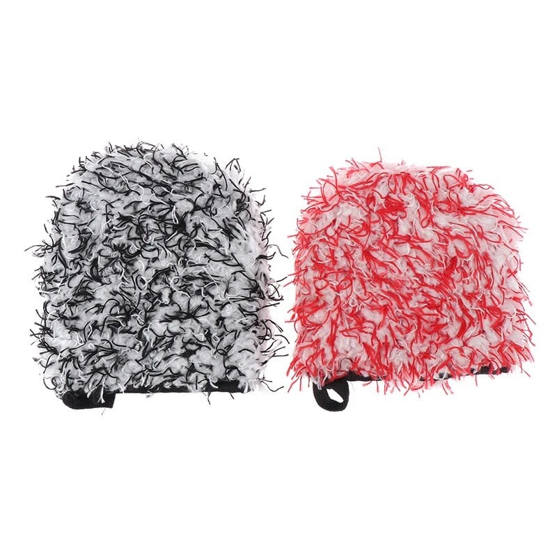 1 tk Shag-kuhjaga mikrokiust autopesukinnas Kahepoolse sõrmetaskuga auto rattapesukinnas autode puhastamiseks autode detailide tegemiseks