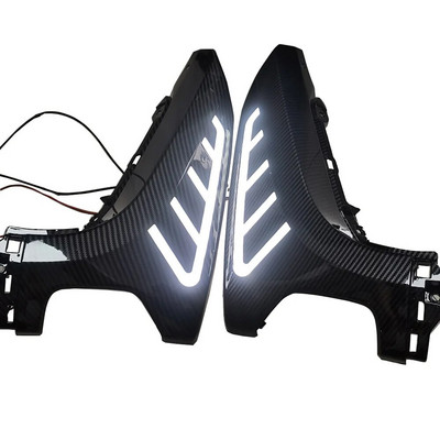 Motocikla priekšējā sānu paneļa vāka oglekļa kāju vairogs ar LED signāllampiņu priekš YAMAHA NMAX 125 155 2023 2022 NMAX155 2020 2021