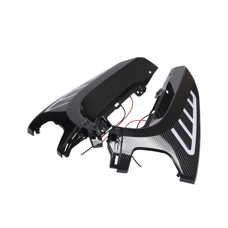 Motocikla priekšējā sānu paneļa vāka oglekļa kāju vairogs ar LED signāllampiņu priekš YAMAHA NMAX 125 155 2023 2022 NMAX155 2020 2021