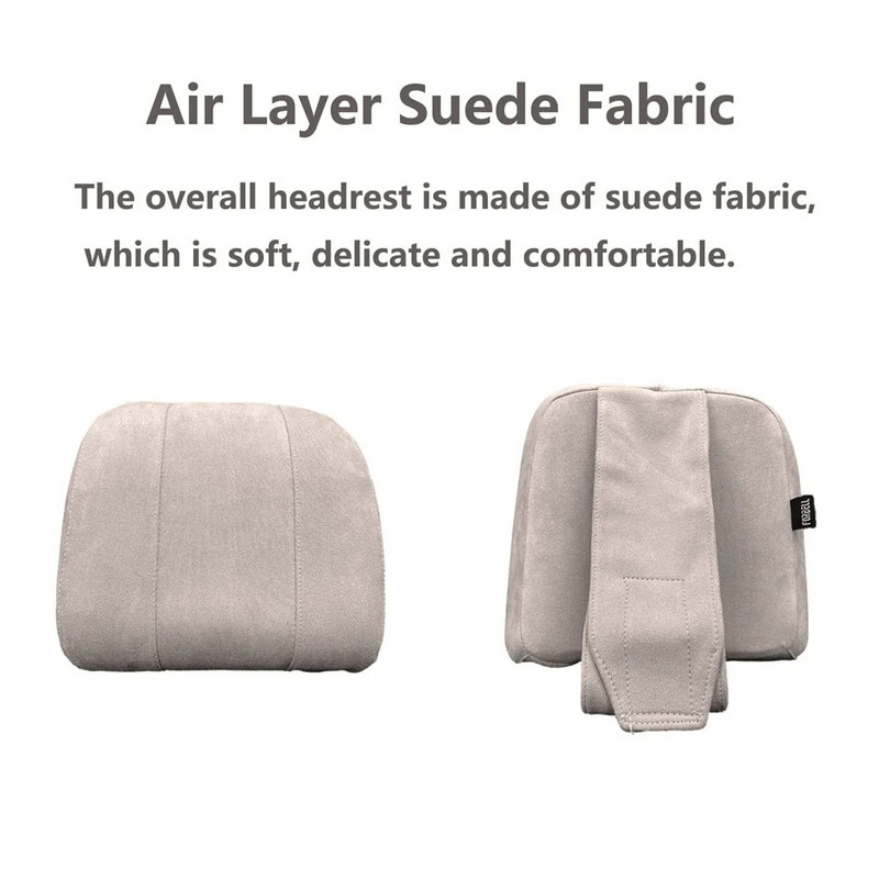 Αναπνεύσιμο Προσκέφαλο Καθίσματος Αυτοκινήτου Μαξιλάρι Λαιμού αυτοκινήτου Suede Υφασμάτινο Προσκέφαλο Μαξιλάρι Αυχένα αυτοκινήτου Μαξιλάρι Κάθισμα Αυτοκινήτου Στήριγμα Μνήμης για Εσωτερικό Αυτοκινήτου