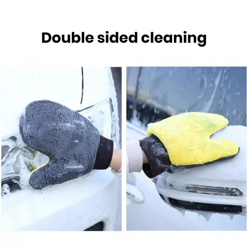 Rukavica za pranje automobila Vrhunske rukavice od koraljnog flisa za pranje automobila Dvostrane rukavice bez ogrebotina za upijajuće automobile za profesionalce