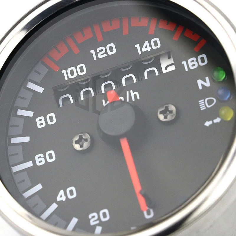 Vitezometru pentru motociclete Instrument din oțel inoxidabil Tahometru Indicator LED Odometru 12V Universal pentru DUCATI YAMAHA KTM HARLEY