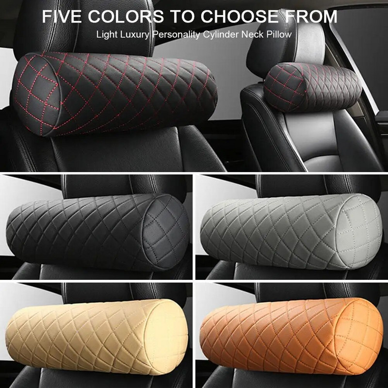 Luksusa automašīnu sēdekļi Kakla spilvens Ādas Atmiņa Mīksts Elpojošs Ērts Relaksēts Kakla atbalsts Auto Biroja Krēsls Galvas balstu Aizsargs