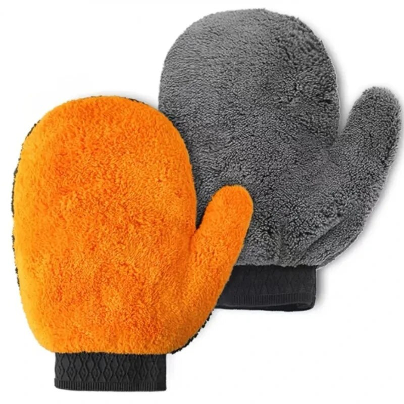 24x20cm autopesukindad plüüsist autopuhastuskindad korallifliisist kriimuvaba vaha detailihari autohooldustarvikud