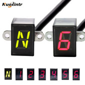 Nuoxintr 6 Speed Black Universal Μοτοσικλέτα για ψηφιακή οθόνη Led Motocross Off-road Moto Light Neutral Gear Indicator Monitor