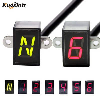 Nuoxintr 6 Speed Black Universal Motorcycle For Digital Display Led Motocross Off-road Moto Light Neutral Gear Indicator Monitor