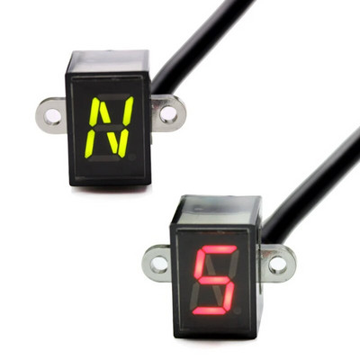 Nuoxintr 6 Speed Black Universal Μοτοσικλέτα για ψηφιακή οθόνη Led Motocross Off-road Moto Light Neutral Gear Indicator Monitor