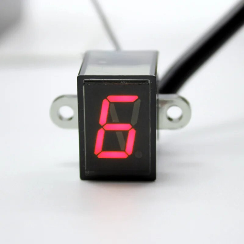 Nuoxintr 6 Speed Black Universal Μοτοσικλέτα για ψηφιακή οθόνη Led Motocross Off-road Moto Light Neutral Gear Indicator Monitor