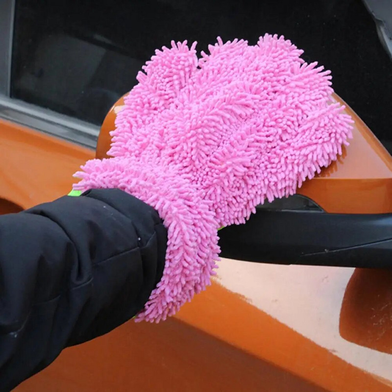 Autotolmupuhastuskinnas Mittekriimustav viie sõrmega auto sisemuse puhastuskindad Tõhus autopesukinnas sõidukile