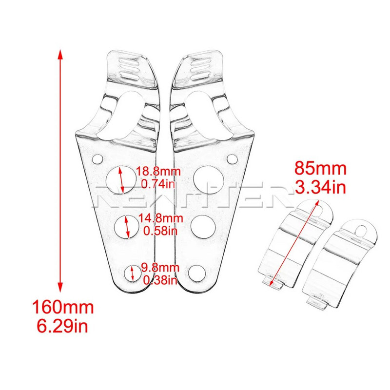 Mootorratta universaalne esitulede kinnitusklamber Fork Cafe Racer Chopper esilaterna hoidiku klamber Harley Sportster Touring Softaili jaoks