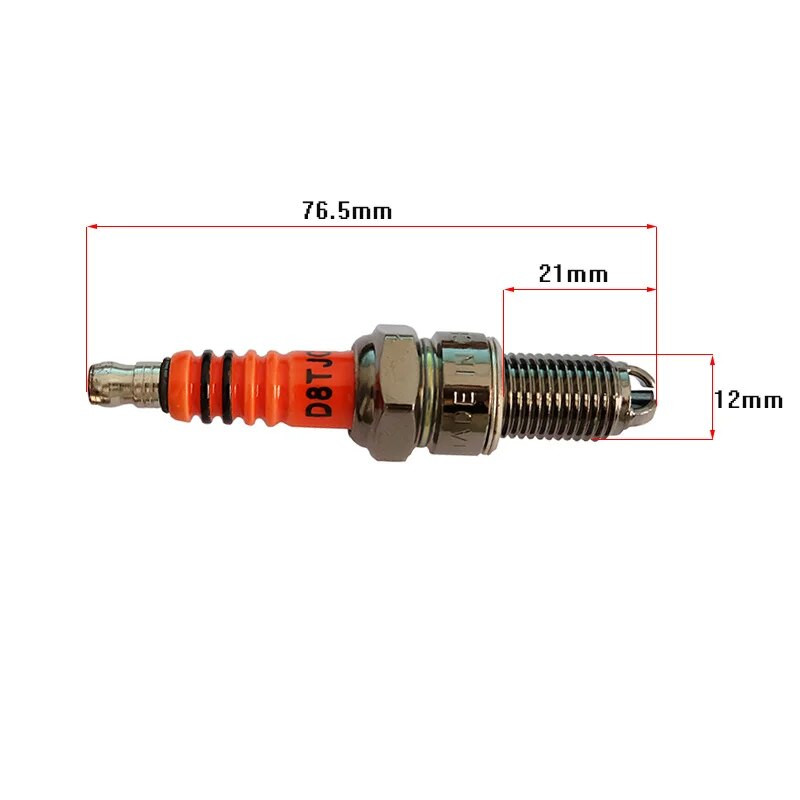 Suure jõudlusega mootorratta Iridium 10mm süüteküünal D8TJC 50CC-150CC jaoks ATV GY6 50cc 110cc 125cc 150cc mootorratta küünal