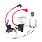 Augstas veiktspējas CDI aizdedzes spoles nomaiņa 49cc - 50cc 60cc 66cc 80cc 2-taktu dzinēja motorizētam velosipēdam ar