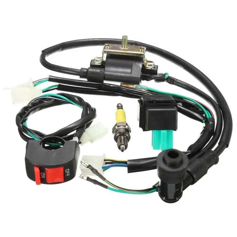 Wiring Loom Kill Switch Coil CDI spraudnis 110cc 125cc 140cc Pit Bike