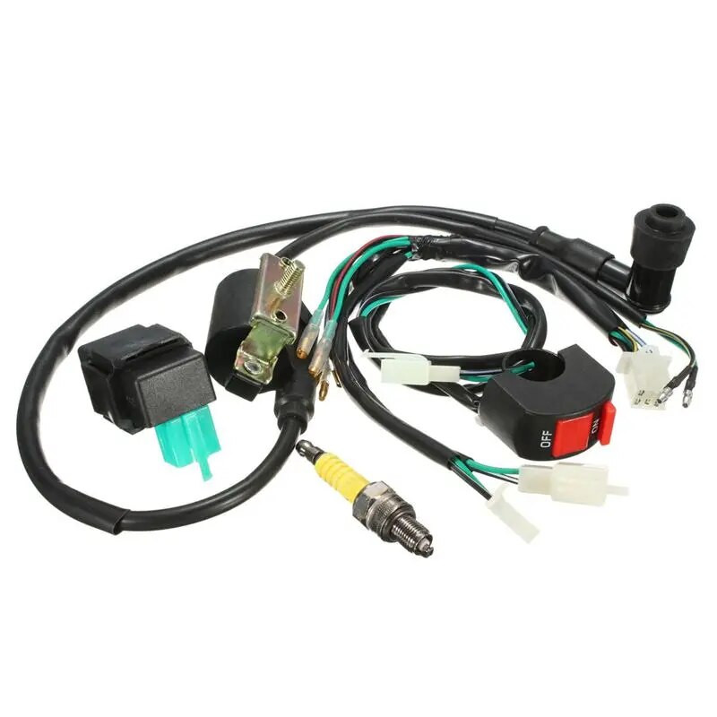 Wiring Loom Kill Switch Coil CDI spraudnis 110cc 125cc 140cc Pit Bike
