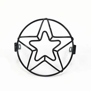 Protecție universală pentru faruri pentru motociclete, 6,5 inci, lampă pentru motociclete, capac metalic, mască de grătar cu plasă pentru Honda CG125 GN125