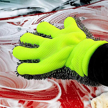 1 бр. Ултра-луксозни микрофибърни ръкавици за автомивка Инструмент за почистване на автомобили за домашна употреба Многофункционална почистваща четка Ръкавици за измиване на детайли