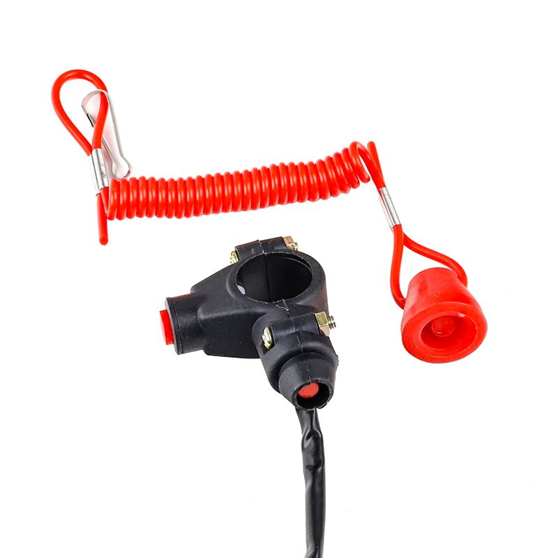 ATV mootorratta paadi kinnitusrihmaga hädaseiskamismootori lüliti surunupp tasku Mini Dirt Bike ATV Quad jaoks