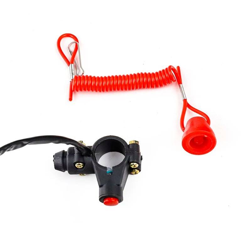 ATV mootorratta paadi kinnitusrihmaga hädaseiskamismootori lüliti surunupp tasku Mini Dirt Bike ATV Quad jaoks