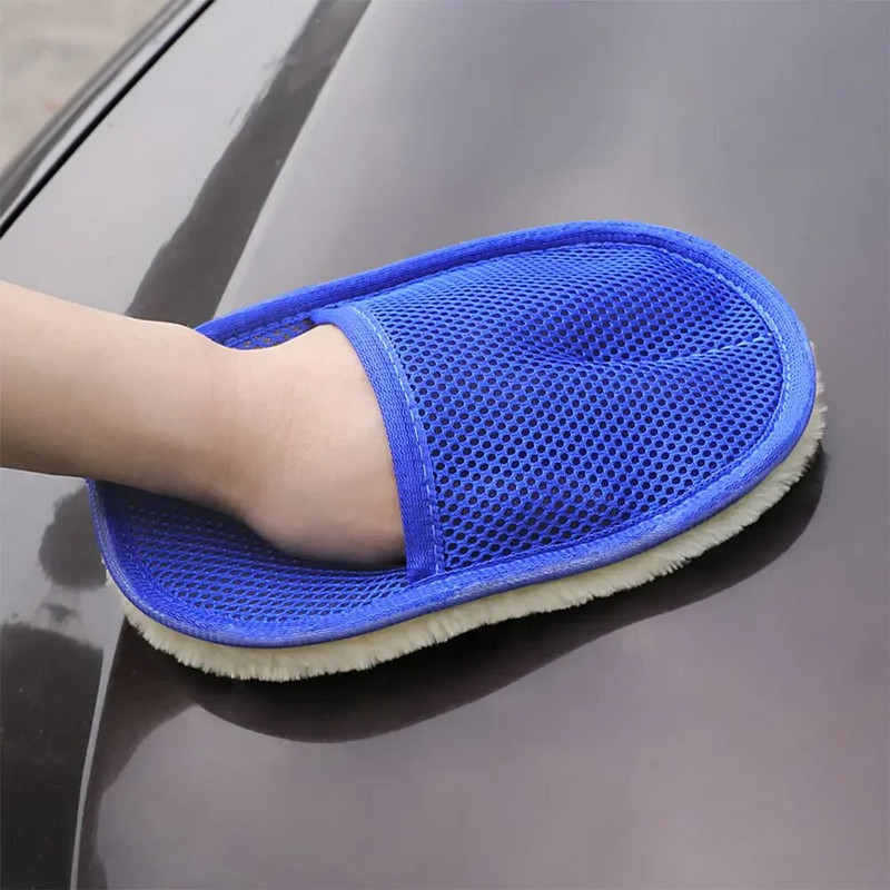 Auto Styling Pehme Villapesu Puhastuskinnas Mootorrattaharja Pesur Auto Tööriistaharjad Autopesu Kindad Puhastus Hooldus Tööriistahari