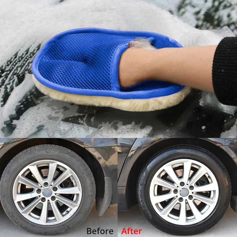 Auto Styling Pehme Villapesu Puhastuskinnas Mootorrattaharja Pesur Auto Tööriistaharjad Autopesu Kindad Puhastus Hooldus Tööriistahari