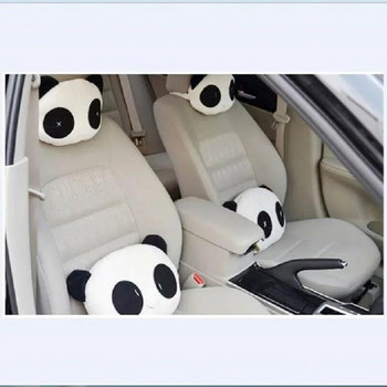 Възглавници за врата на колата Плюшена прекрасна креативна облегалка за глава Panda за облекчаване на болката в главата, пълна с влакна Универсална възглавница за кола