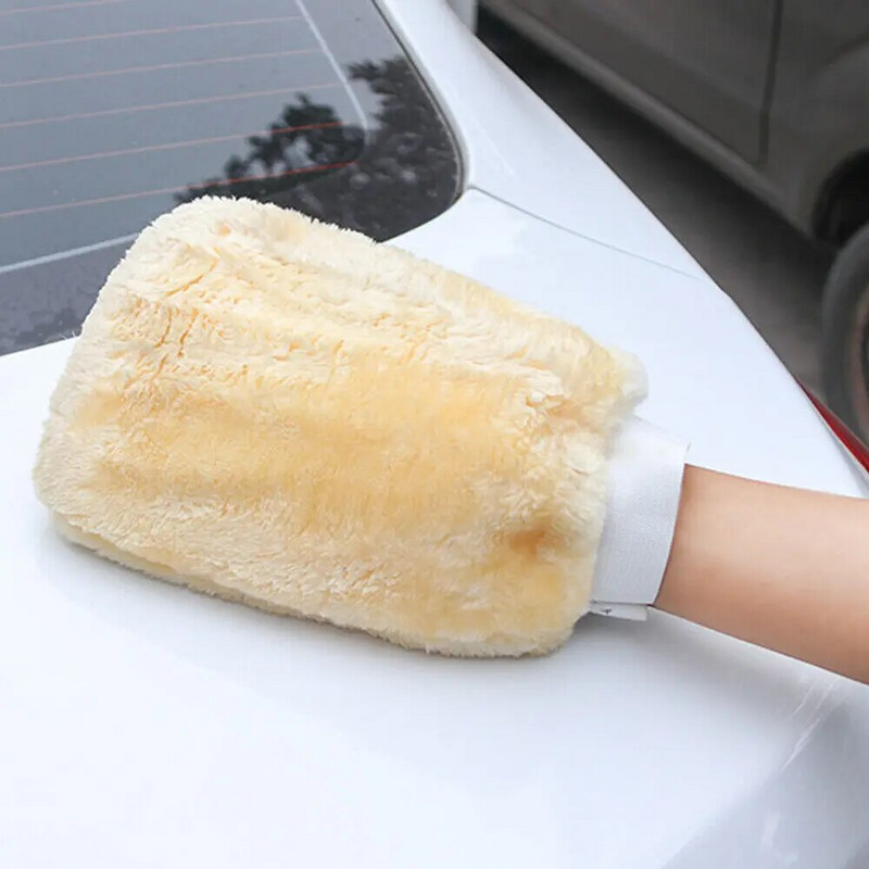 2tk Car Wash Mitt Glove Professionaalne ülipehme sünteetiline lambavilla puhastusvahend autopesukindad