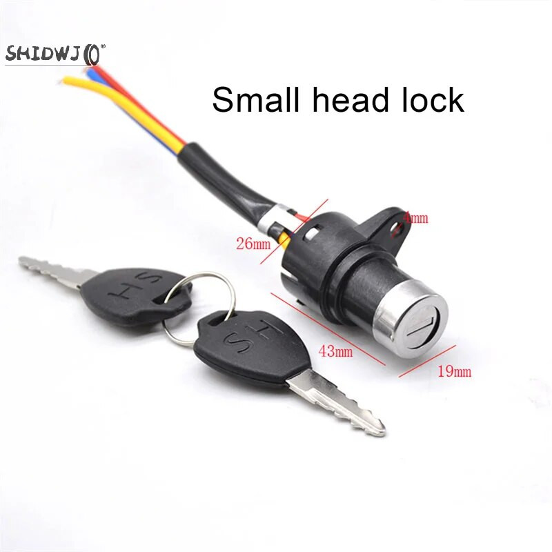 Nešiojami uždegimo jungiklio rakto maitinimo užraktas Universalios elektrinio dviračio dviračio dulkėms atsparios dviračių dalys elektriniam paspirtukui