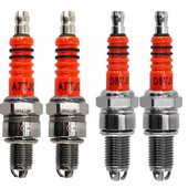 2 TK mootorratta varuosad A7TJC / D8TJCS süüteküünlad suure jõudlusega 3-elektroodiline mootorratta süüteküünal A7TC 8DTC