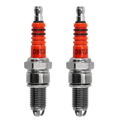 2 TK mootorratta varuosad A7TJC / D8TJCS süüteküünlad suure jõudlusega 3-elektroodiline mootorratta süüteküünal A7TC 8DTC