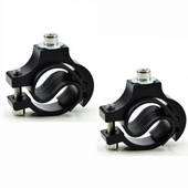 2 gab. Universālā motocikla priekšējo lukturu kronšteina caurules dakšu skavas turētāja komplekts Stūres automašīnas darba gaismas motocikla prožektora kronšteins