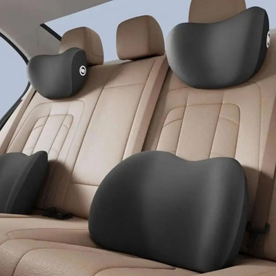 Car Headrest Neck Pillows Cushion Lumbar Support Universal Soft Memory Cotton Breathable Travel Guard Lumbar Back Pillow