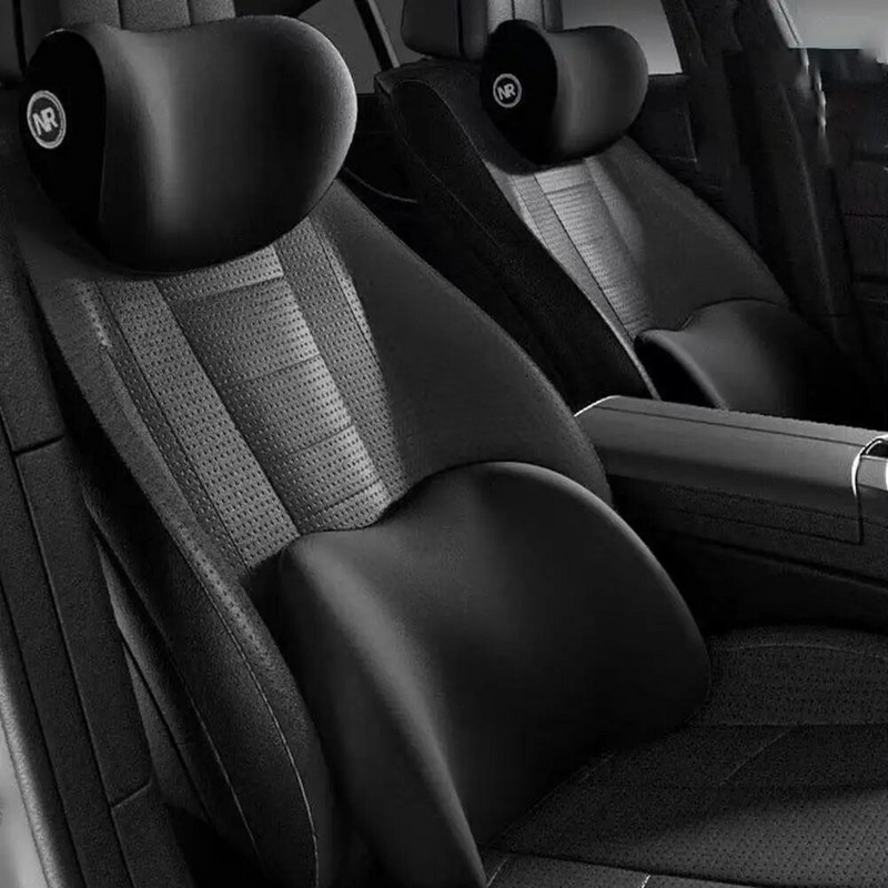 Auto peatoe kaelapadjad, padi nimmetugi, universaalne pehme mälupuuvillane hingav reisikaitse nimmeosa seljapadi