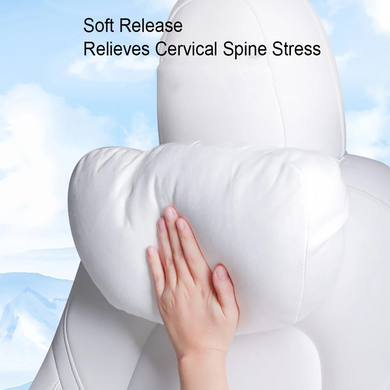 Blokeeriv autoistme peatugi pehme mäluga kaelapadi Kvaliteetne peatoe nimmetugi valge must Tesla Model 3 mudeli Y jaoks