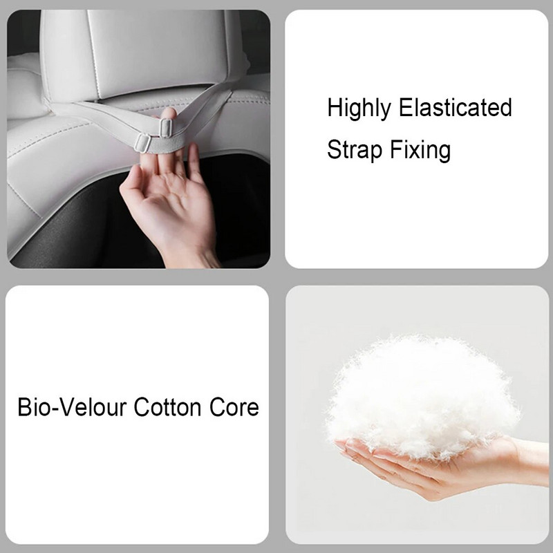 Blokeeriv autoistme peatugi pehme mäluga kaelapadi Kvaliteetne peatoe nimmetugi valge must Tesla Model 3 mudeli Y jaoks