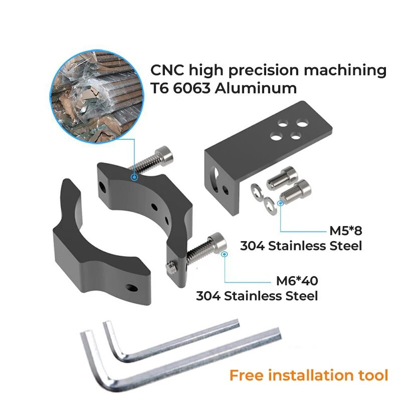 20-55 mm universāls motocikla priekšējo lukturu stiprinājuma kronšteini, dakšas auss smalcinātājs, priekšējā luktura turētājs, regulējiet motora dakšas stiprinājumu