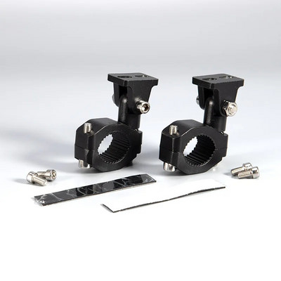 Sakausējuma motocikla stents 19–26 mm kronšteina bufera skava Papildu prožektora priekšējo lukturu stiprinājuma kronšteini caurules skavas stiprinājuma komplekts