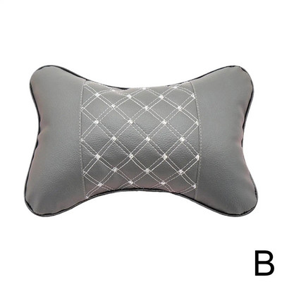 Automašīnas kakla spilveni abās pusēs Pu ādas 1 gab. Pack galvas balsts galvas sāpju mazināšanai Pildītas šķiedras universāls automašīnas galvas balsta spilvens