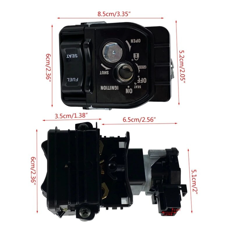 Universāls Modificēts Motocikla Motorollera Degvielas Gāzes Aizdedzes Slēdzis Atslēgas sēdekļa slēdzene