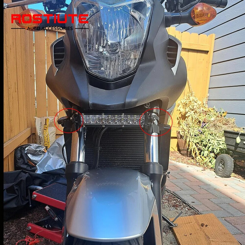 Universaalsed metallist mootorratta esitulede kinnitusklambrid Mootorratta esitulede klambrihark Reguleeritav Moto Modifitseeritud Tulede tugi