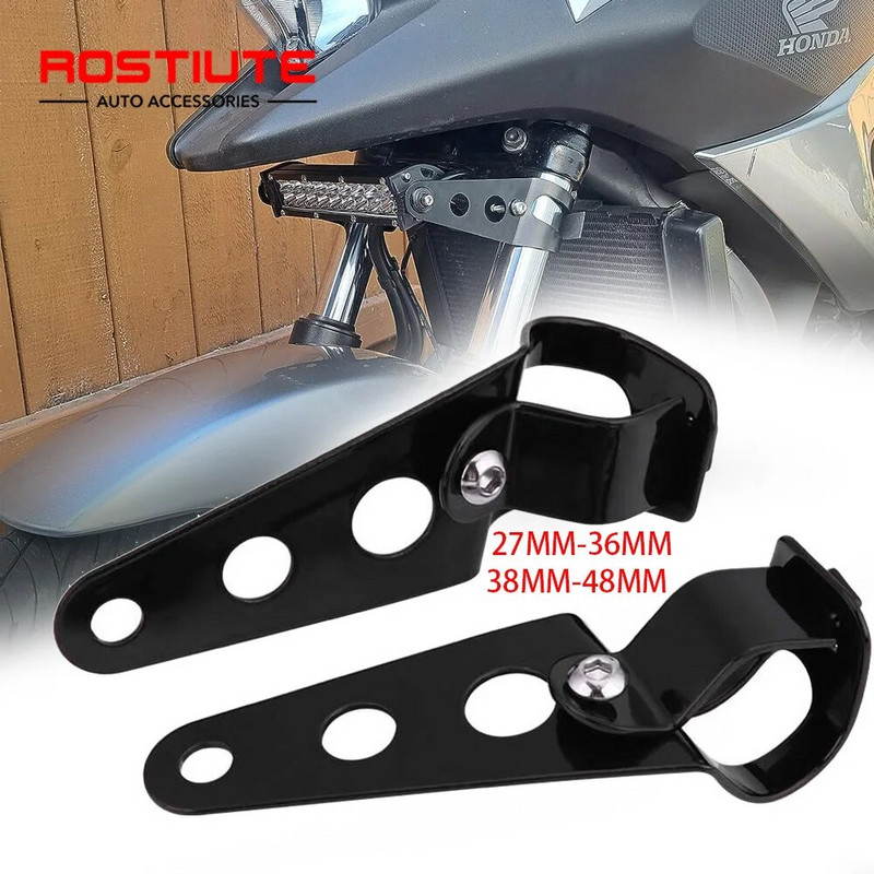 Universaalsed metallist mootorratta esitulede kinnitusklambrid Mootorratta esitulede klambrihark Reguleeritav Moto Modifitseeritud Tulede tugi