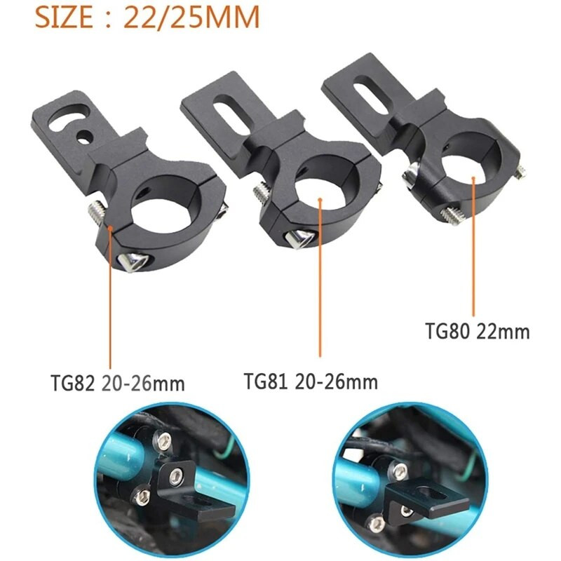 Universāla stūre 22 25 mm 7/8 collu motocikla priekšējo lukturu kronšteina prožektoru caurules skava Cafe Racer Chopper, TG81