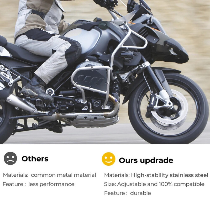 NERŪSĒJĀ TĒRAUDA CILINDU AIZSARDZĪGS BMW ATTIECĪBAS STIEŅIEM BMW R1200GS LC R1200GSA ADV 1200GS R1200 2013 2018 2014 2015 2016 2017