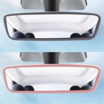 За модел 3 Y 2023 Аксесоари за интериора Огледало за обратно виждане Протектор Тапицерия Силиконова декоративна рамка Бяла розова защитна лента
