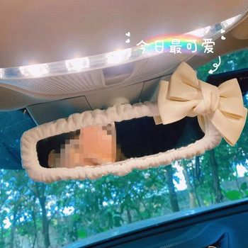 2023 Νέο χαριτωμένο σετ καθρεφτών οπισθοπορείας αυτοκινήτου Cartoon Bow Bear Σετ καθρέφτη οπισθοπορείας καθολικής διακόσμησης αυτοκινήτου Γυναικεία